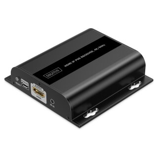 DIGITUS HDMI IP PoE Receiver 4K/60Hz schwarz
