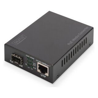 DIGITUS Konverter Gigabit PoE Media SFP/RJ45