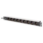 DIGITUS Steckdosenleiste 9-fach 19" Alu. 1HE 2m schwarz