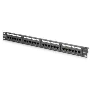 DIGITUS Patchpanel 1U 24-Port LSA Cat6 8P8C ungeschirmt