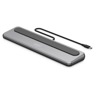 Docking USB-C->HDMI,DP,USBA,USBC,RJ45,PD silber
