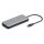 Docking USB-C->HDMI,USB3.2,RJ45,SD,MicroSD,PD Alu si