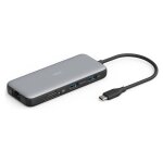 Docking USB-C->HDMI,USB3.0,RJ45,SD,MicroSD,CPD Alu s