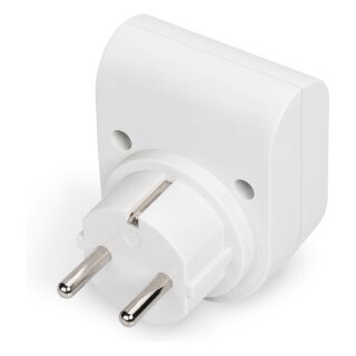 DIGITUS Überspannungsschutzadapter für Steckdose weiß