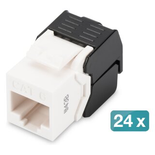 DIGITUS Keystone Jack Cat6/RJ45->LSA ungeschirmt 250MHz 24St