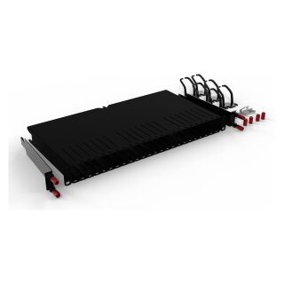 Patchbox patchbox.one Patch-Panel-Gehäuse, Leerbox für bis zu 24 Kassetten, schwarz RAL 9005