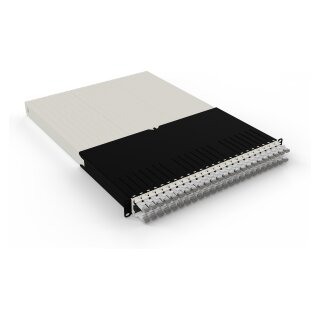 Patchbox patchbox.one Kabeleinzugssystem 30RU/STP (1,8 m) mit 24 Kassetten, Patchkabel Cat. 6a, U/FTP, PoE, Kabel weiß