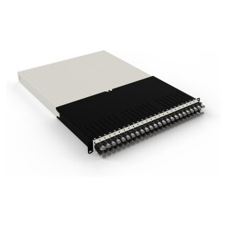 Patchbox patchbox.one Kabeleinzugssystem 30RU/STP (1,8 m) mit 24 Kassetten, Patchkabel Cat. 6a, U/FTP, PoE, Kabel schwarz
