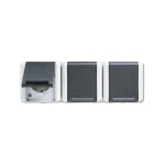 Jung Schuko-Steckdose 3-fach 8230W WG800 IP44 waagr.Mont....