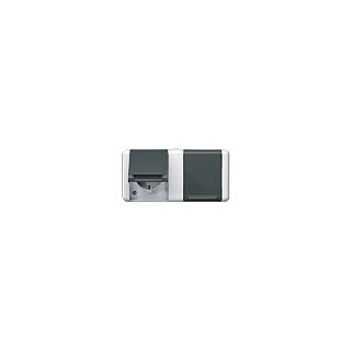 Jung 8220-1 W AP/WD-Doppel-Steckdose waagerecht Schriftfeld