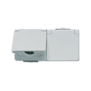 Jung 622 WW AP/WD-Doppel-Steckdose waagrecht