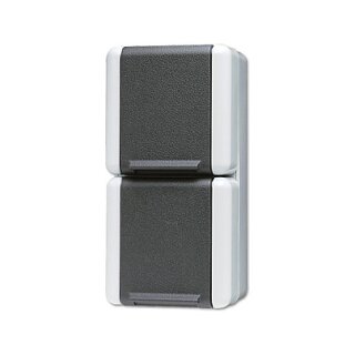 Jung 822 W AP/WD-Doppel-Steckdose senkrecht