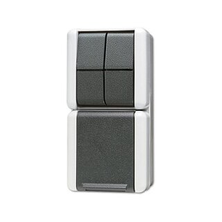 Jung 875 W IP44 WG 800 AP/WD Steckdose mit Serienschalter