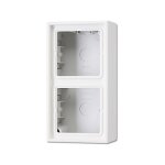 Jung LS 582 A WW Aufputz-Kappe mit Rahmen 2-fach