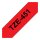Brother TZe-451 Schriftband, 24mm x 8m , schwarz auf rot, selbstklebend