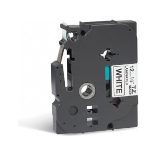 BROTHER TZE231 Schriftbandkassette 12mm 8m weiss/schwarz nur im Vielfachen von 20 bestellbar
