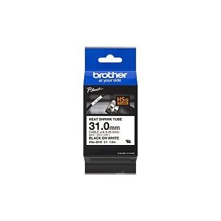Brother HSe-261E Schrumpfschlauch schwarz auf wei (31 mm)