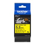 Brother HSe-611E Schrumpfschlauch schwarz auf gelb (5,2 mm)