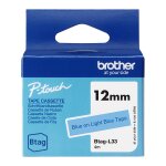 Schriftband Brother 12mmx4m blau/hellblau BTAG-L33