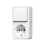 Jung 676 A WW AP-Wechselschalter mit Schuko