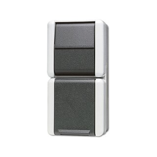 Jung 876 W AP/WD-Steckdose mit Wechselschalter