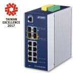 PLANET Industrial L2+ 8-Port 10/100/1000T + 2-Port