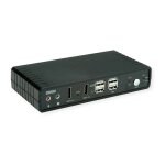 ROLINE KVM-Audio-Switch Dual Head HDMI 4K60, 1 User - 2 PC