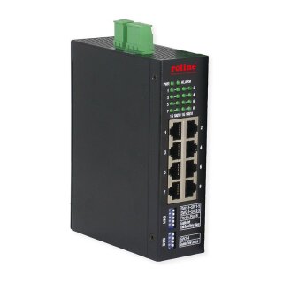 ROLINE Industrial Gigabit Ethernet Switch, 8 Ports, Web Managed