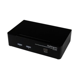 STARTECH.COM 2 Port Professional USB DisplayPort KVM Switch with Audio