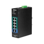 TRENDnet TI-PG102i 10-Port DIN-Rail Switch Industrial...