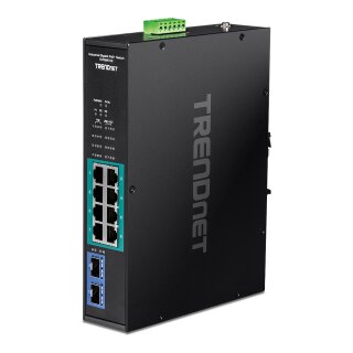 TRENDnet TI-PGM102 10 Port Rail Switch Industrial Gigabit PoE+