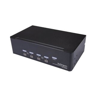 STARTECH.COM 4 Port Dual DisplayPort KVM Switch - DisplayPort 1.2 KVM - 4K 60Hz - DisplayPort Switch - USB KVM Switch