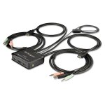 STARTECH.COM 2 Port HDMI KVM Switch with 4 Foot Built-In...