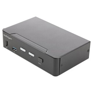STARTECH.COM 2 Port HDMI KVM Switch - Einzelmonitor 4K 60Hz Ultra HD HDR - Desktop HDMI 2.0 KVM Switch
