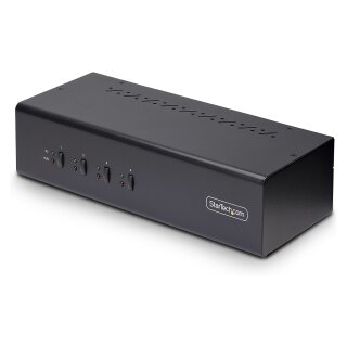 STARTECH.COM 4-Port KVM Switch Dual Monitor DisplayPort 4K 60Hz 2x USB 3.0 2x USB 2.0 Hotkey/Drucktasten KVM Umschalter 4 PC 2monito