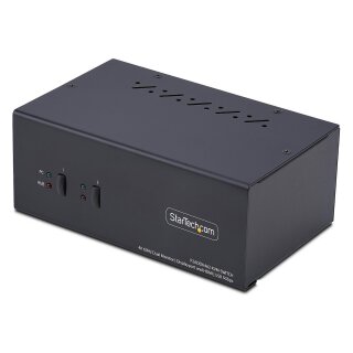 STARTECH.COM 2-Port Dual-Monitor KVM Switch DisplayPort und HDMI 4K 60Hz 5Gbps USB-Hub 2x USB-HID Hybrid KVM/Umschalter