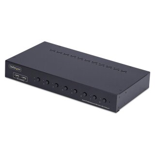 STARTECH.COM 8 Port DisplayPort KVM Switch 1HE Rackmount Satz 4K 60Hz DP 1.2 KVM Umschalter Taste/Hotkey TAA