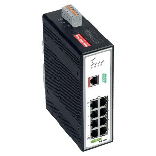 WAGO 852-602 Industrial-Managed-Switch 8 Ports 100Base-TX PROFINET schwarz