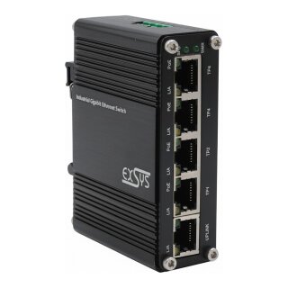 EXSYS EX-62020PoE 5-Port Industrie Ethernet Switch PoE