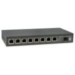 LevelOne PoE+Switch 8xGE PoE/1x10GSFP+ 120W unmanged Plastik