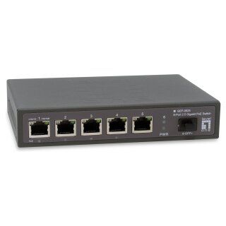 LevelOne PoE+Switch 4x2.5GE PoE/1x2.5GE/+65W unmanag.Plastik