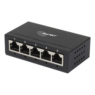 ALLNET Switch unmanaged Layer2 5 Port • 5x 1GbE • Lüfterlos • ALL-SG8005