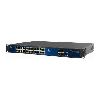 ALLNET Switch full managed Layer2+ 24 Port • 24x GbE • PoE Budget 370W • 24x PoE at • 4x SFP+ • 19 • JSON API • ALL-SG8628PMJ-10G
