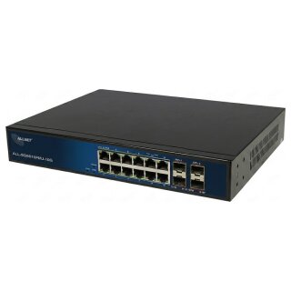 ALLNET Switch full managed Layer2+ 16 Port • 12x GbE • PoE Budget 130W • 8x PoE at • 4x Giga LAN • 4x SFP+ • 19 • ALL-SG8616PMJ-10G