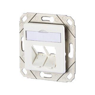 METZ CONNECT Modul Anschlussdose UPk 2 Port unbestuckt reinweiss