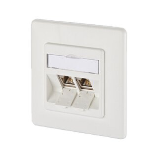 METZ CONNECT BTR Dose UP/2 reinweiss E-DAT Modul 2 Ports Kat.6 Class E