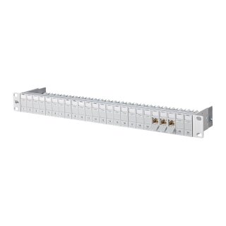 METZ CONNECT BTR 19-Panel 1HE bestuckt mit 24 C6A Modulen Kat.6A Class EA