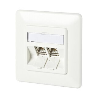 METZ CONNECT C6Amodul 2 Port 180 M UP-Dose reinweiss RAL9010