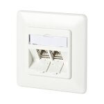 METZ CONNECT C6Amodul 2 Port 180 M UP-Dose reinweiss RAL9010