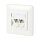 METZ CONNECT C6Amodul 2 Port 180 M UP-Dose reinweiss RAL9010